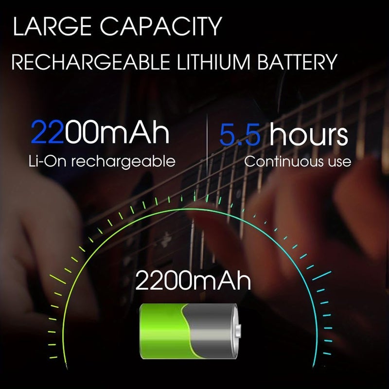 Ulumac Aroma Portable 10W Mono Electric Guitar Practice Amp with Bluetooth 5.3 & OTG Direct Recording, 5-Channel Reverb/Delay Effects, 20 Drum Rhythms, Headphone Jack, 5.5H Working (No Stereo Output) - Image 3